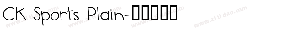 CK Sports Plain字体转换